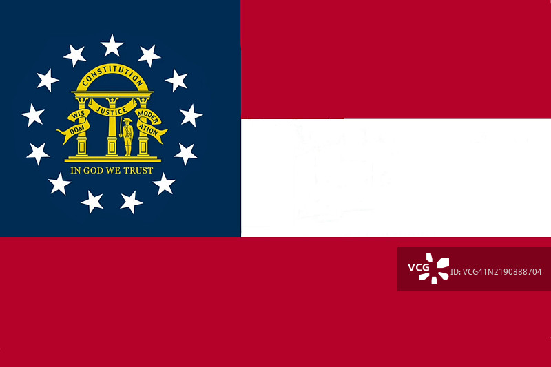 美国乔治亚州州旗图片素材