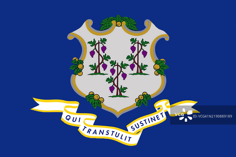 美国康涅狄格州州旗图片素材