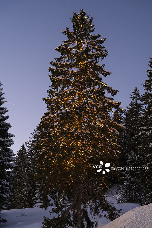 圣蒂斯山上的圣诞装饰图片素材