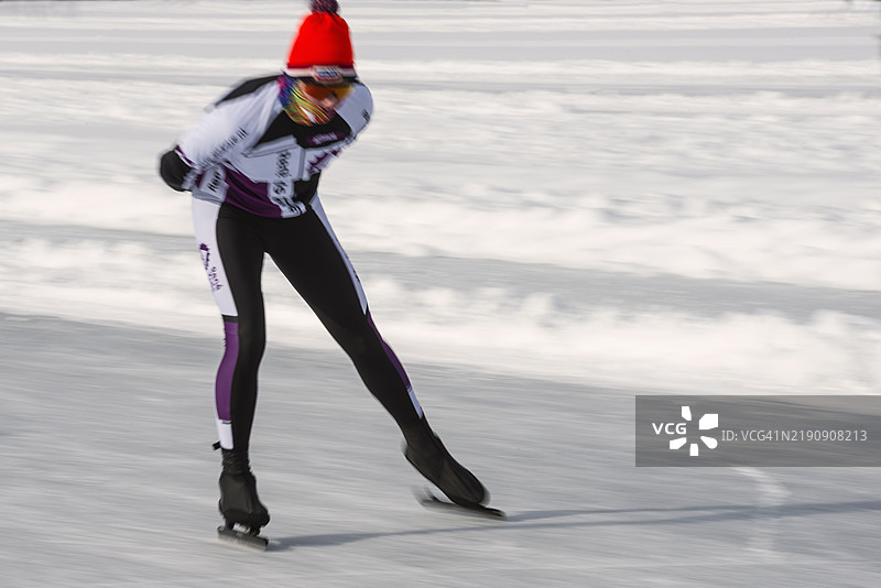 在魏斯湖滑冰图片素材