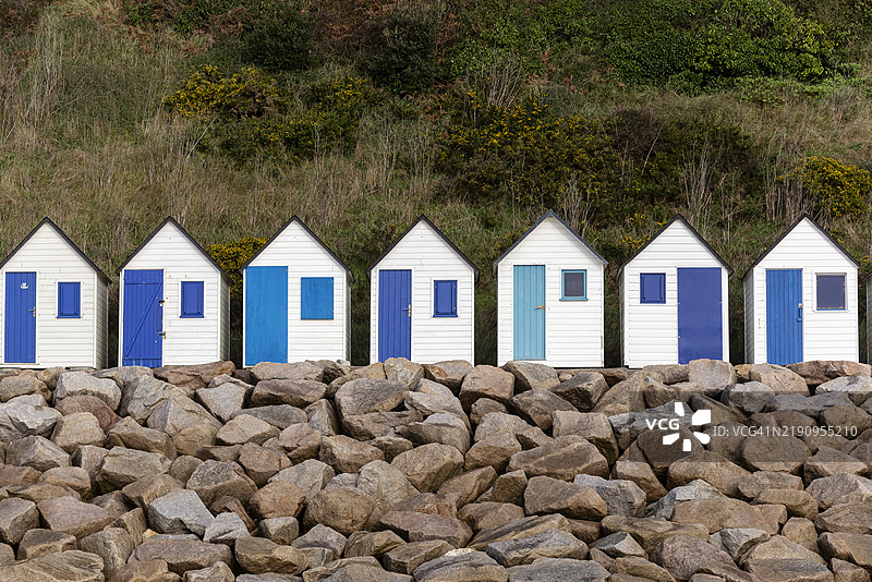 巴尔讷维尔-卡特雷的海滩小屋图片素材