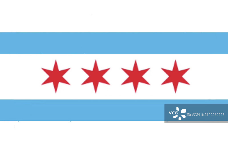 美国芝加哥市旗图片素材