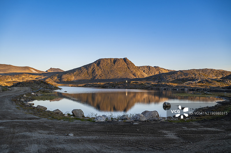 格林兰库鲁苏克的山地峡湾，丹麦，极地地区图片素材