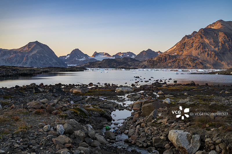 格林兰库鲁苏克的山地峡湾，丹麦，极地地区图片素材