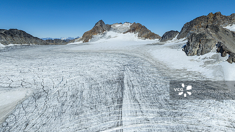格陵兰库鲁苏克的冰川航拍图，丹麦，极地地区图片素材