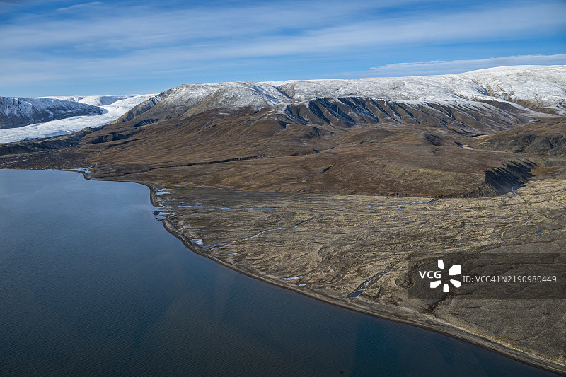 努纳武特省阿克塞尔·海伯格岛的航拍图，加拿大北极，北美图片素材