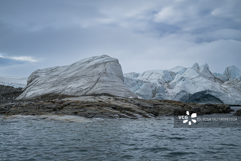 贝尔彻冰川，德文岛，努纳武特，加拿大北极，加拿大，北美图片素材