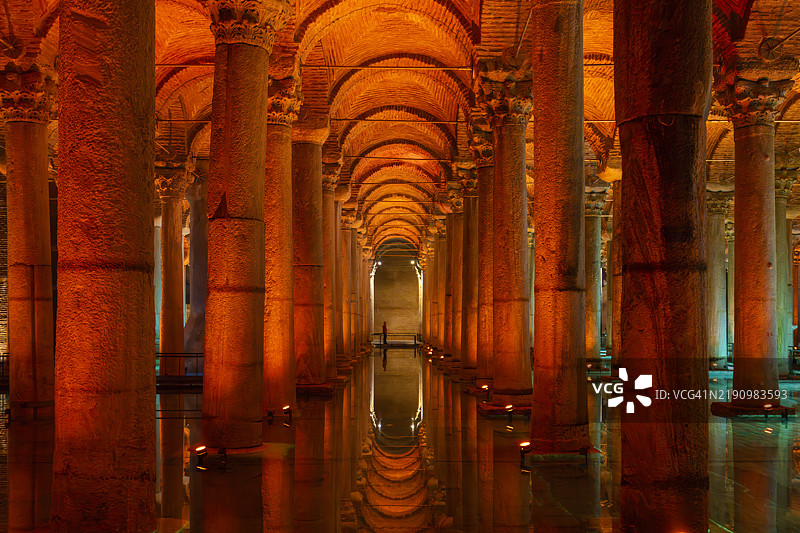 苏丹艾哈迈德大教堂水库，联合国教科文组织世界遗产，法提赫区，伊斯坦布尔省，土耳其，欧洲图片素材