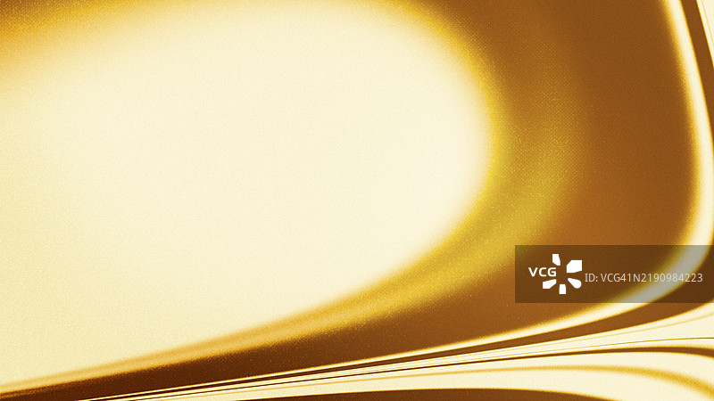 抽象的流动液体、波浪形和弯曲的金色颗粒状形状。图片素材