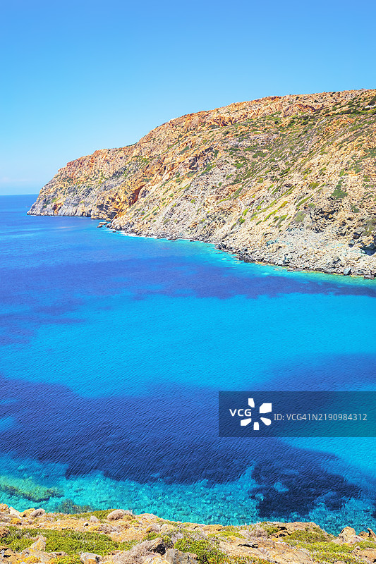 Vroulidia海滩，希夫诺斯岛，基克拉泽斯，希腊群岛，希腊，欧洲图片素材