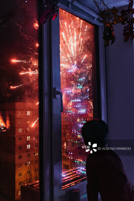 圣诞新年烟花庆祝活动图片素材