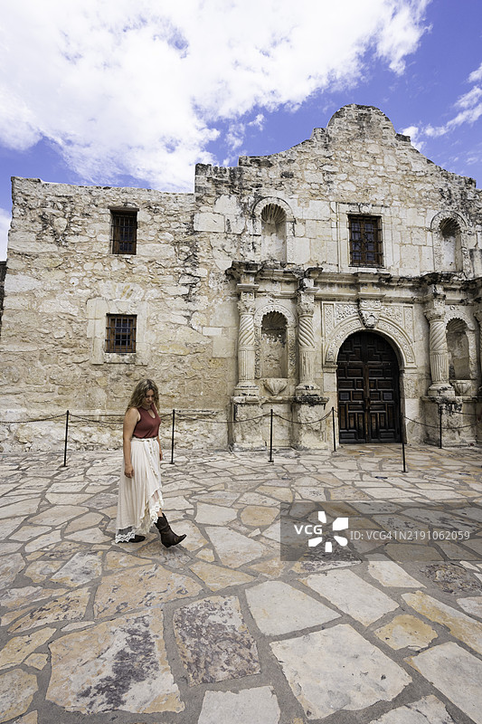 参观阿拉莫图片素材