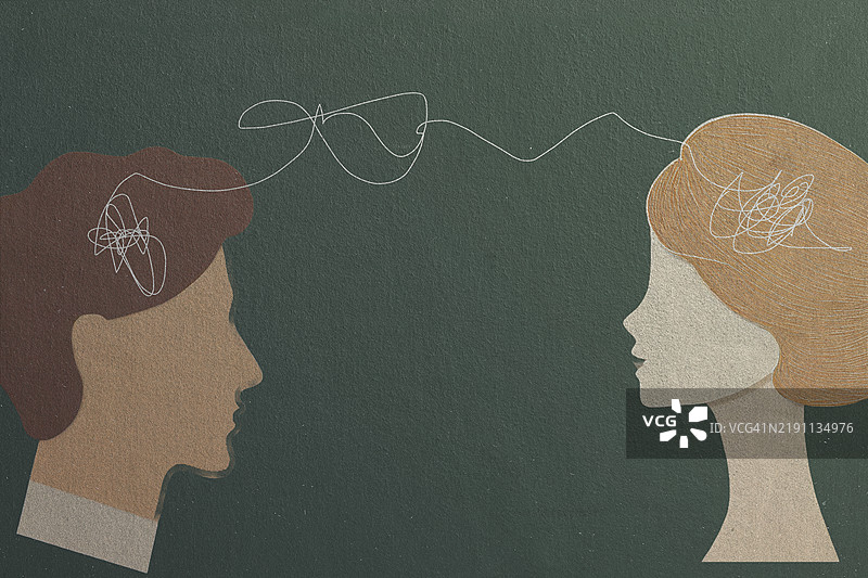 情侣对话沟通同理心图片素材