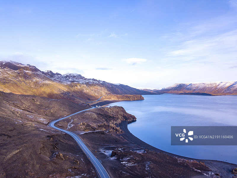 克莱法尔湖，冰岛图片素材