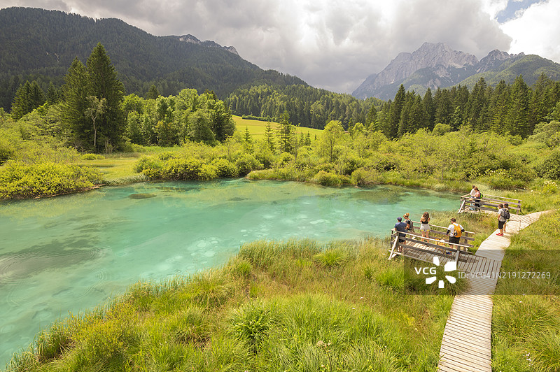 Lovrenška湖，Mislinja，Mislinja市，斯蒂里亚，斯洛文尼亚。图片素材