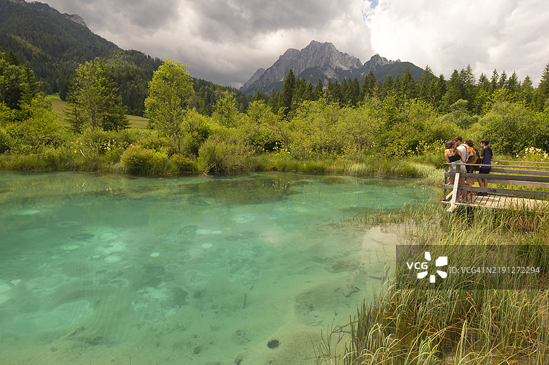 Lovrenška湖，Mislinja，Mislinja市，斯蒂里亚，斯洛文尼亚。图片素材