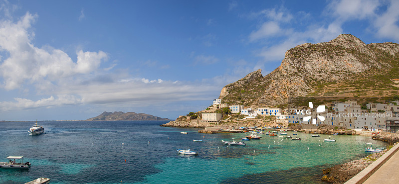 西西里岛，莱万佐的景色图片素材