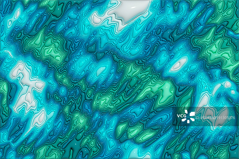 抽象的青绿色地形等高线创造出惊艳的视觉效果图片素材