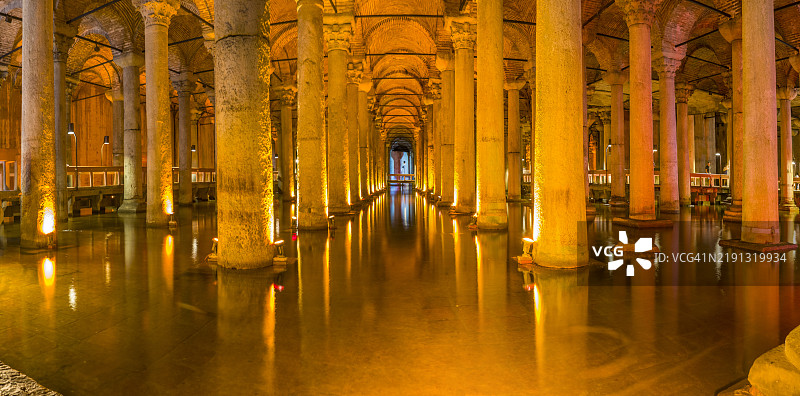 伊斯坦布尔，地下水宫内部图片素材