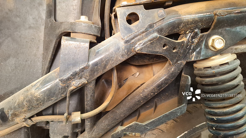 外部车辆骨架和减震器图片素材