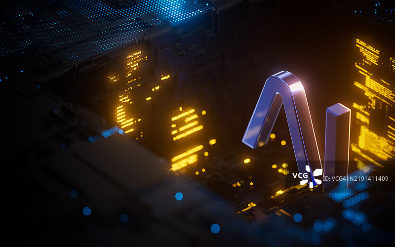 未来的人工智能机器学习数据技术复杂性，互联网络。数字化转型图片素材