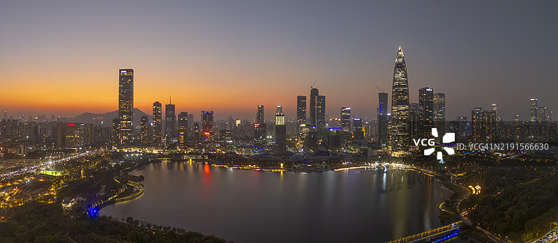 深圳夜景天际线图片素材