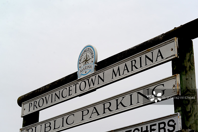 普罗温斯敦码头标志图片素材