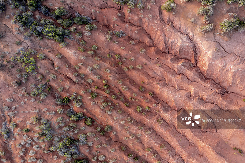 红色土壤，侵蚀，悬崖之上，阿古洛，拉戈梅拉，西班牙，加那利群岛，欧洲图片素材