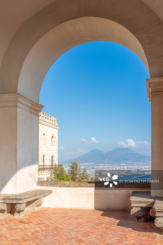 那不勒斯的窗户，留白空间图片素材