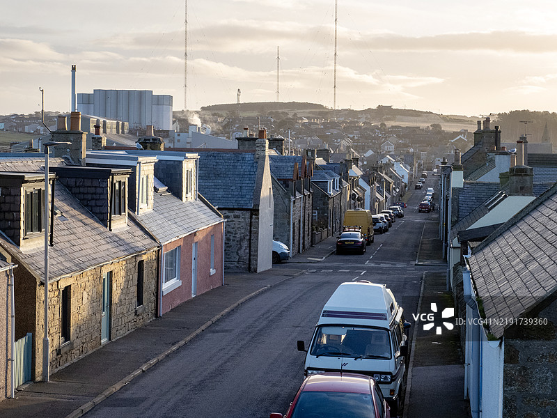 苏格兰东北部莫雷的伯格海德。图片素材