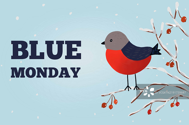 蓝色星期一一月二十日网页横幅图片素材