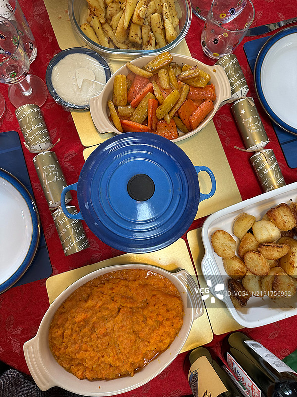 圣诞晚餐配菜图片素材