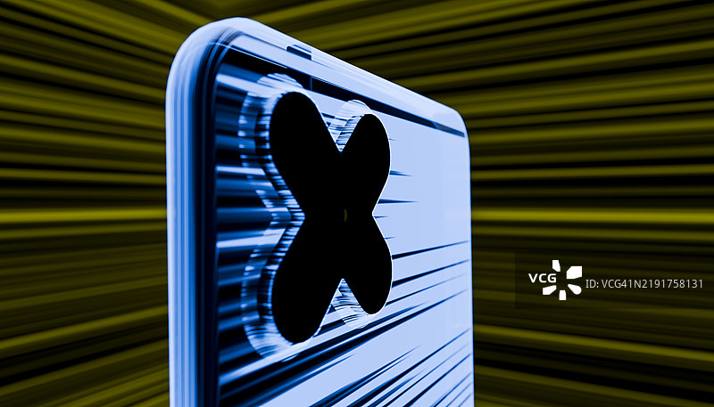 智能手机相机显示出十字形散景效果和运动模糊图片素材