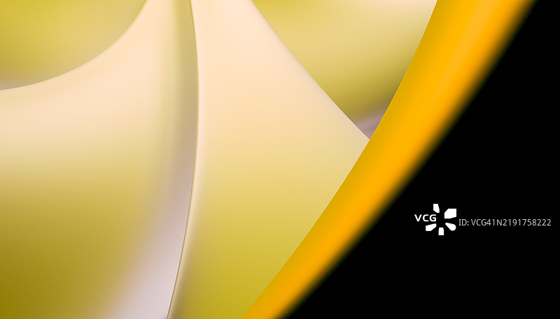 抽象的黄色和橙色旋转形状，创造出现代而优雅的设计图片素材