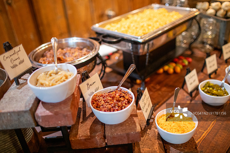 自制奶酪通心粉站图片素材