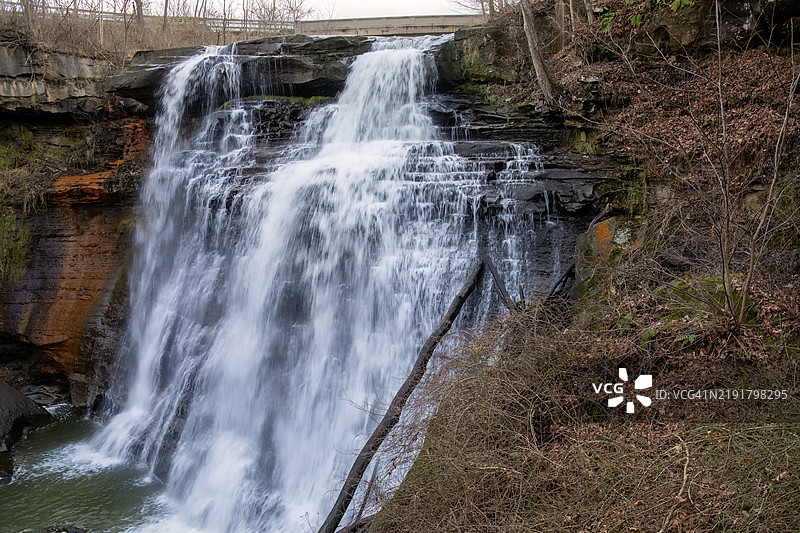 十二月的布兰迪温瀑布图片素材