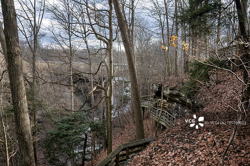 十二月的布兰迪怀恩瀑布区图片素材