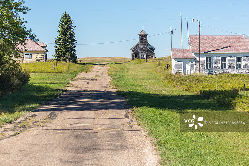 北达科他州的鬼镇图片素材