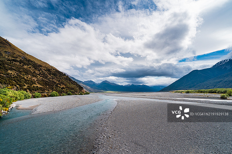 新西兰的特兰兹阿尔派火车之旅图片素材