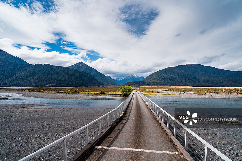 新西兰的特兰兹阿尔派火车之旅图片素材