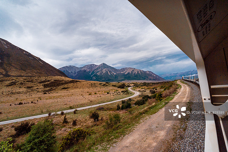 新西兰的特兰兹阿尔派火车之旅图片素材