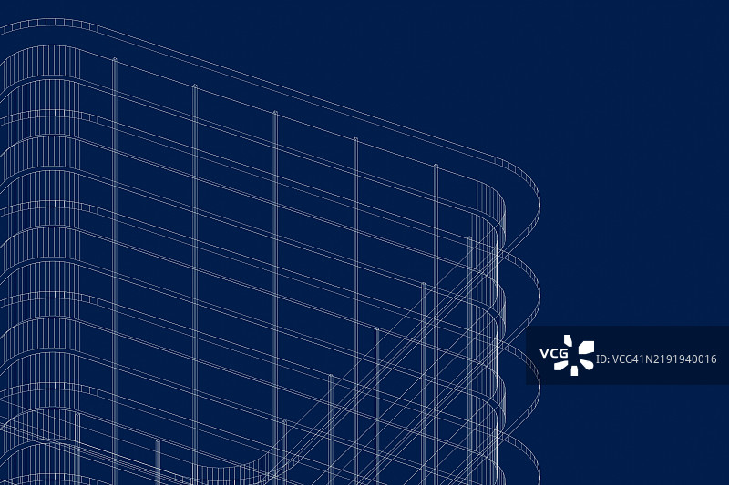 3D建筑蓝图背景图片素材