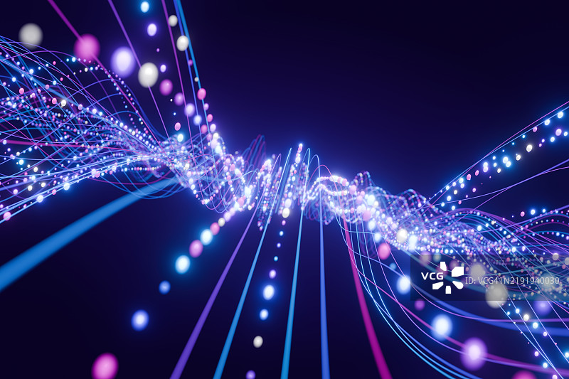 发光的霓虹轨迹图片素材