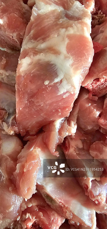 切丁的猪肉图片素材