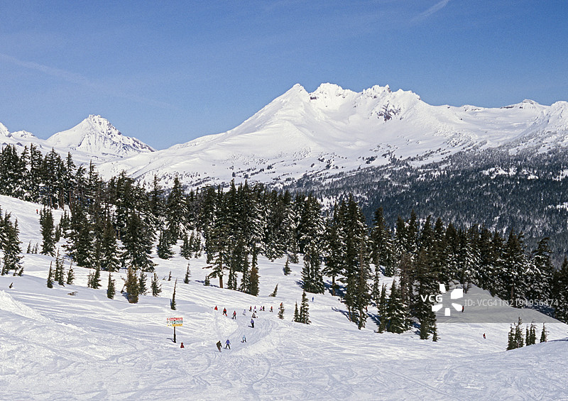 巴切勒山滑雪区，俄勒冈州图片素材