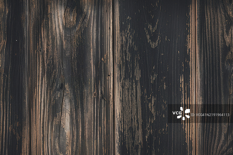 一张高分辨率的风化黑色木纹背景照片图片素材
