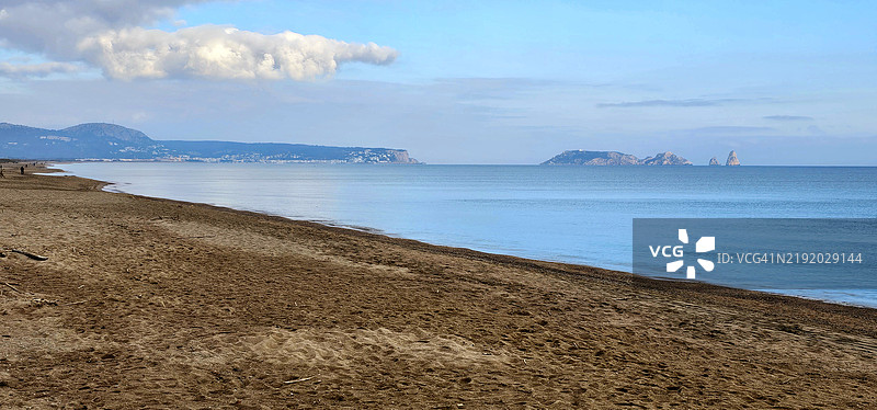 西班牙加泰罗尼亚的帕尔斯海滩图片素材