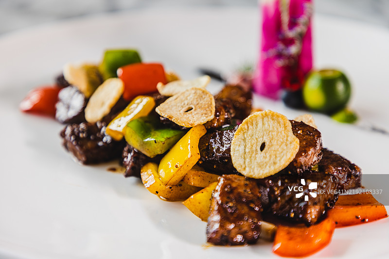 炒牛肉块 - 精致中餐图片素材