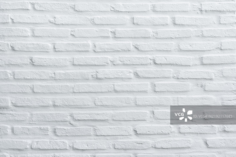 白色涂漆砖墙的全景拍摄，抽象背景图片素材