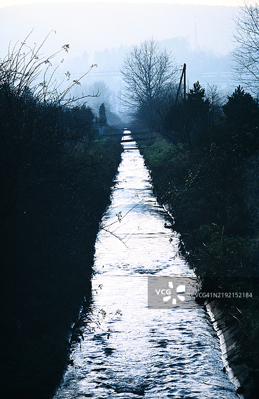 河流与天空的美丽景色图片素材